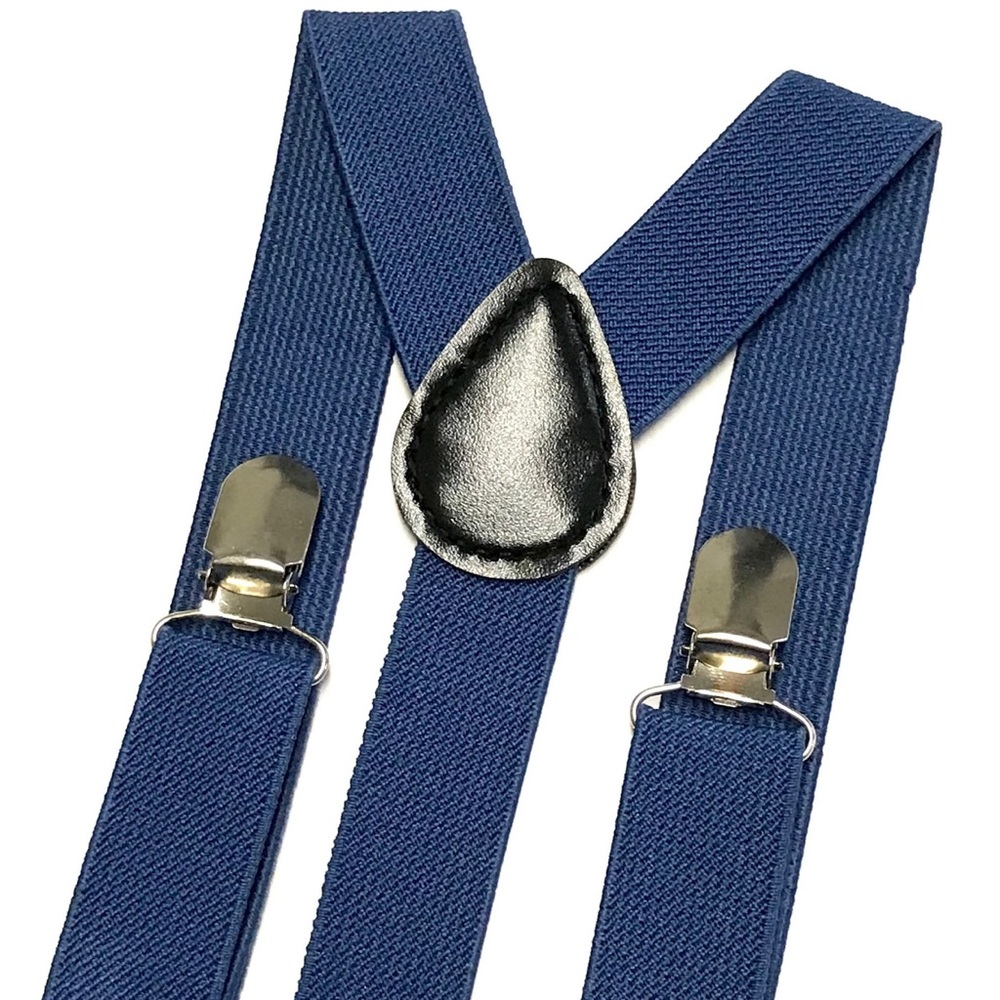 Blue Elastic Suspenders